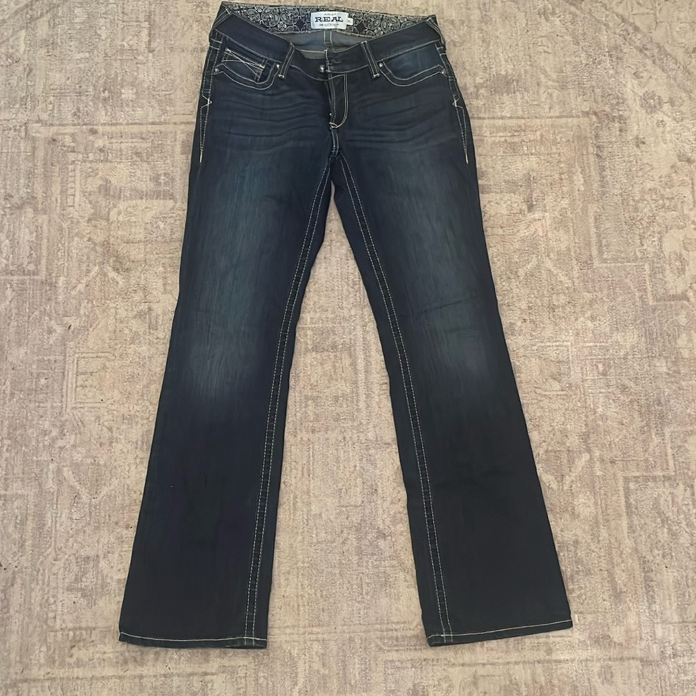 ARIAT WOMEN’S REAL DENIM SPITFIRE BOOT CUT RIDING JEANS